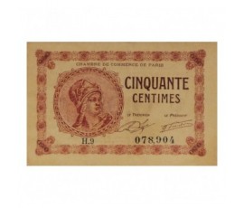 Billet, France , 50 Centimes Chambre de Commerce de Paris, 10/03/1920, B10021