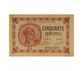 Billet, France , 50 Centimes Chambre de Commerce de Paris, 10/03/1920, B10022