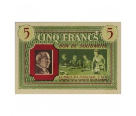 Billet, France , 5 Francs Bon de Solidarité - Secours national de Paris,, B10029