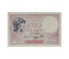 Billet, France , 5 Francs Violet, 21/09/1939, B10159