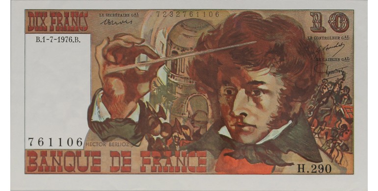 Billet, France , 10 Francs Berlioz, 01/07/1976, B10176