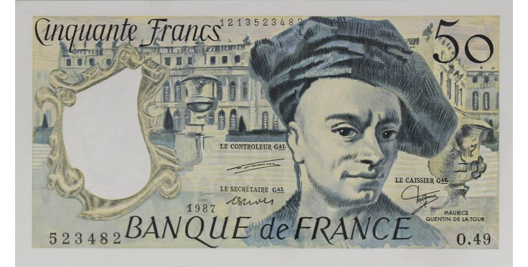 Billet, France , 50 Francs Quentin de la Tour, 1987, B10249