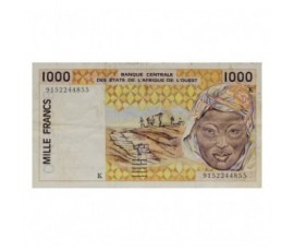Billet, Afrique De L'Ouest, 1000 Francs Mali, 1991, B10285