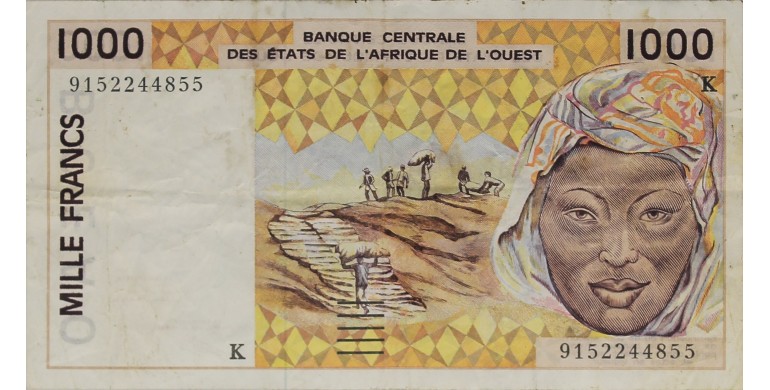 Billet, Afrique De L'Ouest, 1000 Francs Mali, 1991, B10285