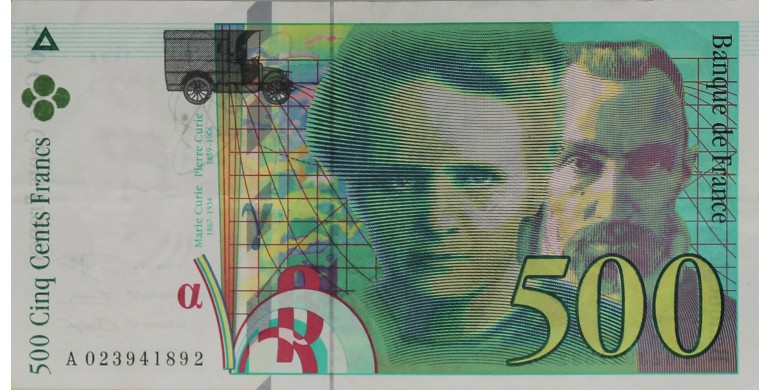 Billet, France , 500 Francs Pierre Et Marie Curie, 1994, B10339