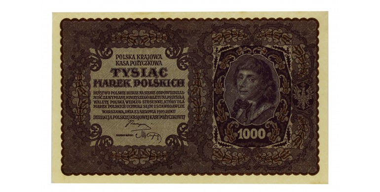 Billet, Pologne, 1000 Marek , 23/08/1919, B10355