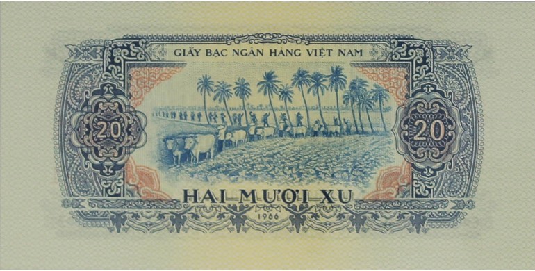 Billet, Vietnam Sud, 20 Xu , 1966, B10390