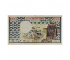 Billet, Tchad, 1000 Francs République du Tchad, 1974, B10403