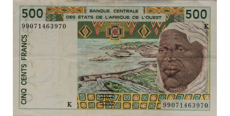 Billet, Sénégal, 500 Francs , 1999, B10537