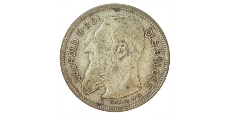 Monnaie, Belgique , 2 francs, Léopold II, Argent, 1909, Bruxelles, P10933