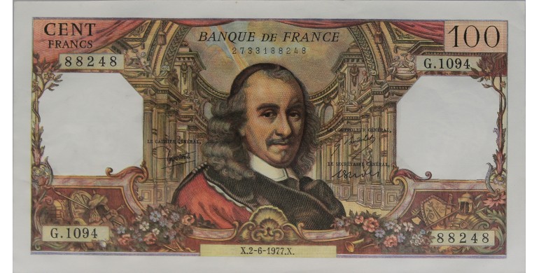 Billet, France , 100 Francs Corneille, 02/06/1977, B10576