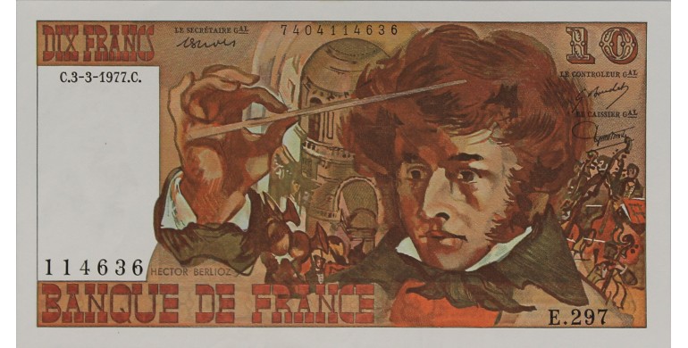 Billet, France , 10 Francs Berlioz, 03/03/1977, B10588
