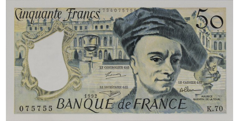 Billet, France , 50 Francs Quentin de la Tour, 1992, B10597