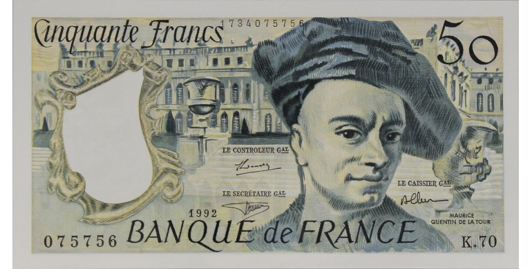 Billet, France , 50 Francs Quentin de la Tour, 1992, B10598