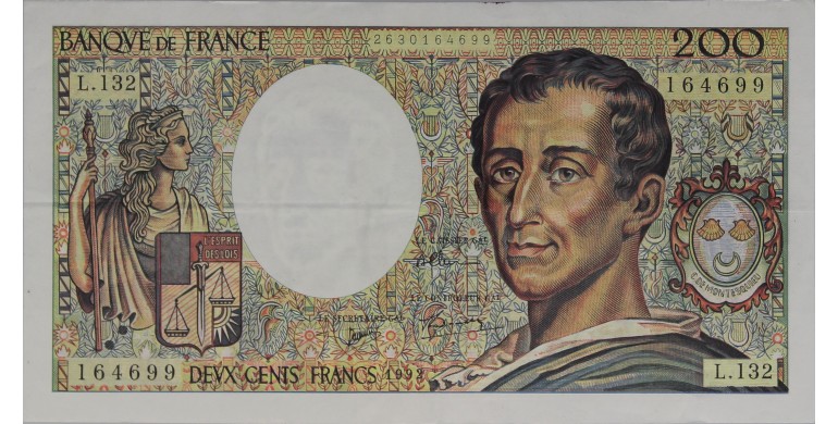 Billet, France , 200 Francs Montesquieu, 1992, B10609