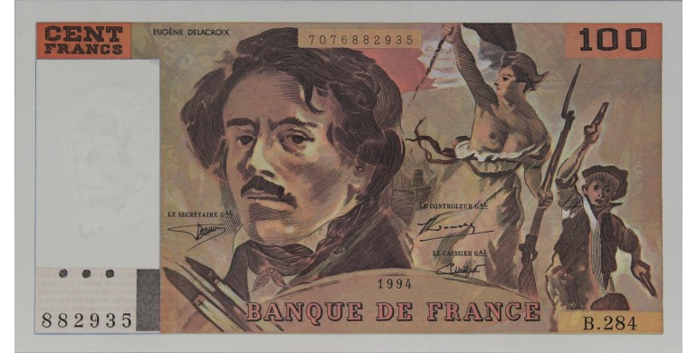 Billet, France , 100 Francs Delacroix, 1994, B10611