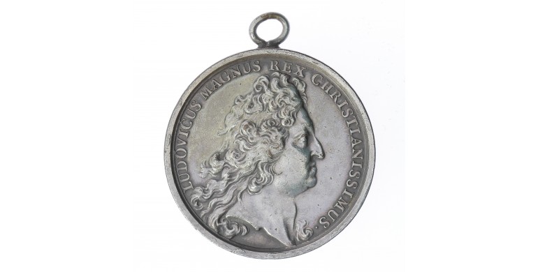 Médaille pour l'avènement de Philippe V d'Anjou au trône d'Espagne,1700,Bronze argenté, M10006