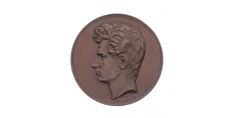 Médaille d'hommage à Armand Carrel, journaliste et publiscite Français,1835,Bronze, M10037
