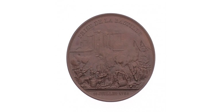 Médaille de la prise de la Bastille et du Donjon de Vincennes,1844,Cuivre, M10049