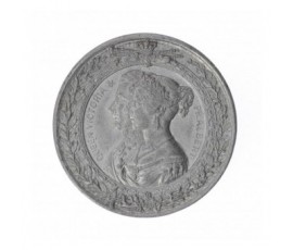 Médaille pour la première inauguration du Crystal Palace par le couple royal,1851,Etain, M10058
