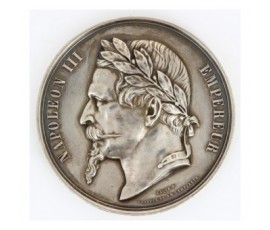 Médaille de Napoléon III pour la commission permanente des valeurs,1870,Argent, M10072