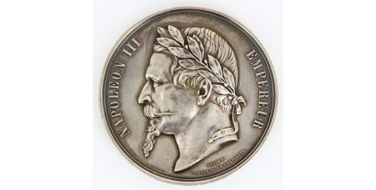 Médaille de Napoléon III pour la commission permanente des valeurs,1870,Argent, M10072