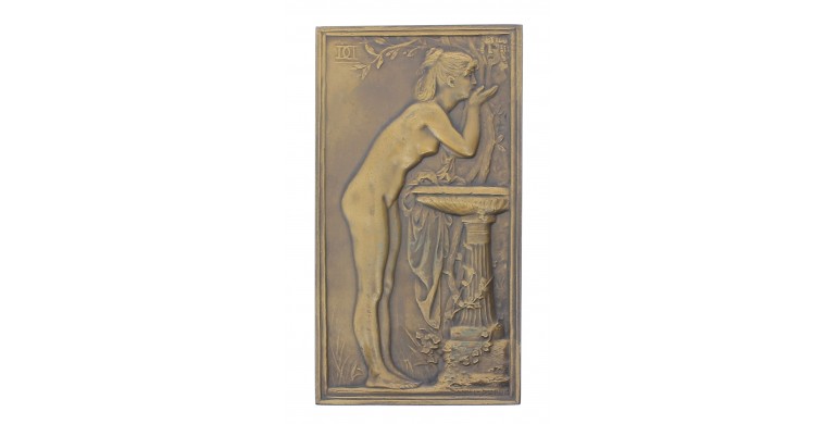 Médaille/Plaque uniface "La Source" par Daniel Dupuis,S.d (1898),Bronze, M10105