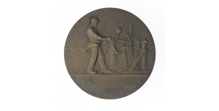 Médaille des Etablissements Besonneau - Société anonyme des filatures, corderies et tissages d'Angers,S.d,Cuivre, M10132