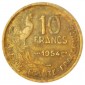 Monnaie, France , 10 francs Guiraud , IVème République, Bronze-aluminium, 1954,, P11033