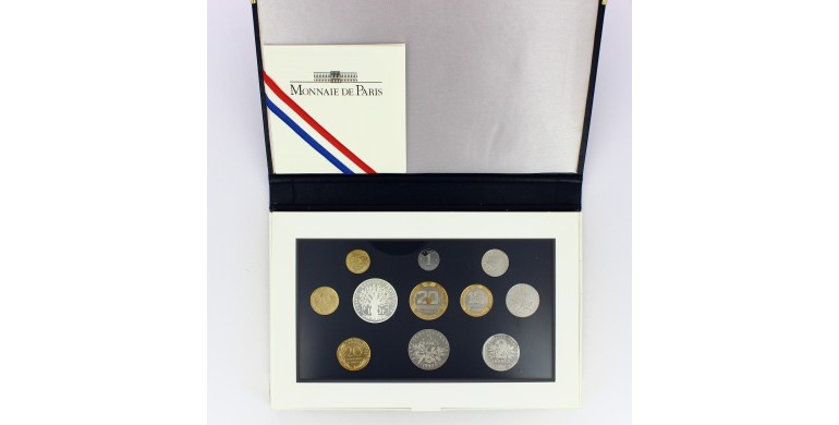 France, Boîte BE 1997, 11 pièces, Variété 5 centimes col à 3 plis, C10146