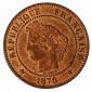 Monnaie, France , 2 centimes Cérès, IIIème République, Bronze, 1878, Paris (A), P11056
