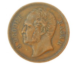 Monnaie, Sarawak, 1 cent, Rajah James Brooke, Cuivre, 1863, Birmingham, P11058