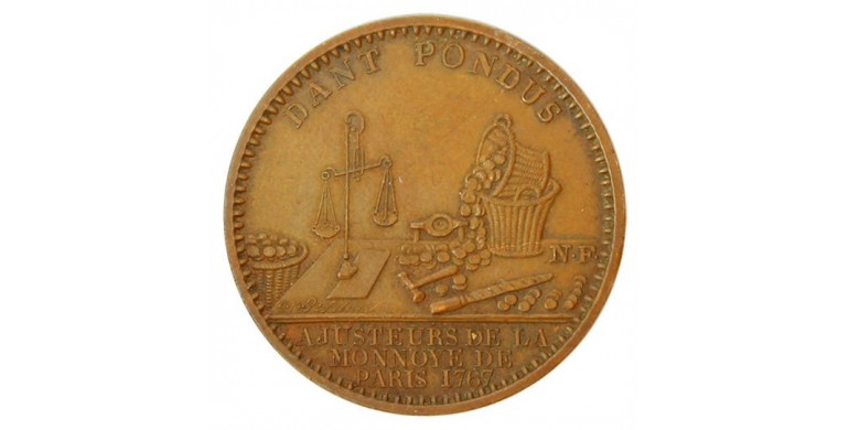 Jeton, Jeton publicitaire du magasin de la monnaie de Paris, 1767, Bronze, J10048