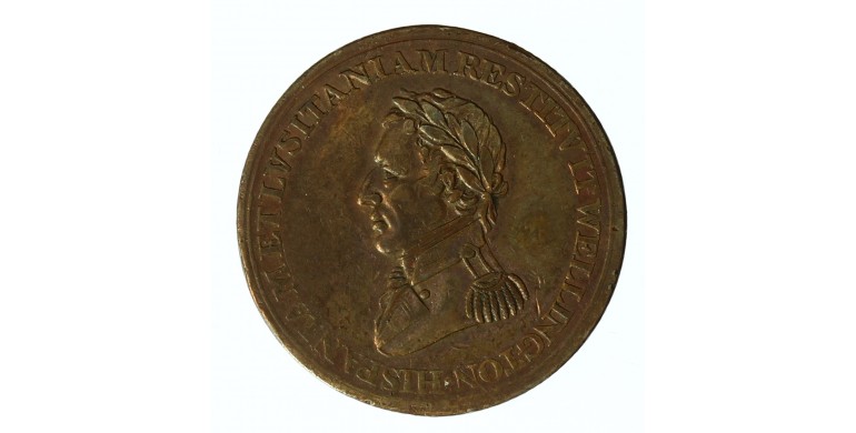 Jeton, Duc de Wellington - Commémoration des victoires contre Napoléon en Espagne et au Portugal , 1812, Cuivre, J10156