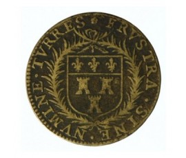 Jeton, Noblesse et villes - Touraine - Jacques Richard de Fleury maire de Tours, 1622/1623, Laiton, J10327