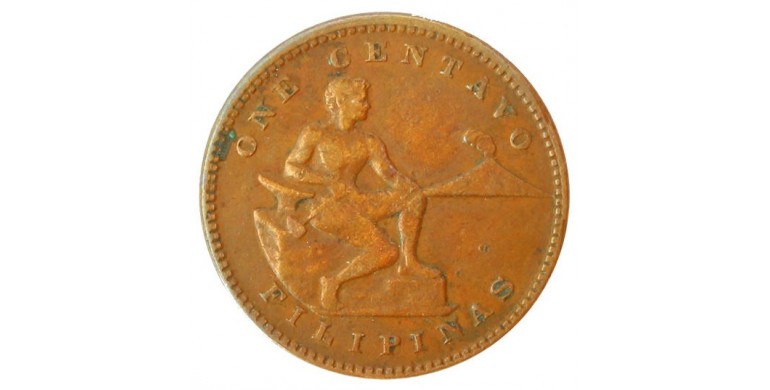 Monnaie, Philippines, 1 centavo, Administration Américaine, Bronze, 1918, San Francisco (S), P11107