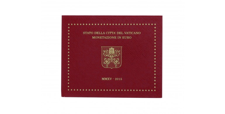 Vatican, Livret BU 2015, 8 PIECES, Série officielle de pièces d'usage courant Pape François, C10214