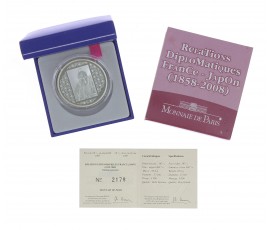 Monnaie,France,1 1/2 EURO BE 150 ans de relations diplomatiques entre la France et le Japon,Monnaie de Pairs,Argent,2008,P13518