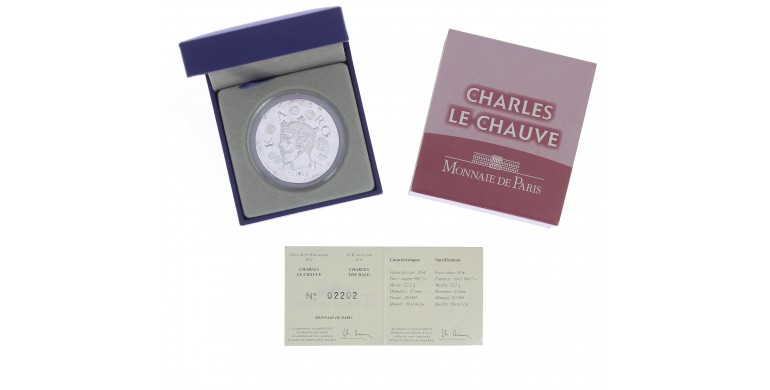 Monnaie,France,10 EURO BE Charles le Chauve,Monnaie de Paris,Argent,2011,Pessac,P13530