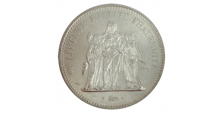 Monnaie, France , 50 francs hybride avers 20 francs, Hercule, Argent, 1974,, P11168