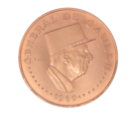 Essai, Tchad, 10 000 Francs Charles de Gaulle, cuivre, 1960, P13660