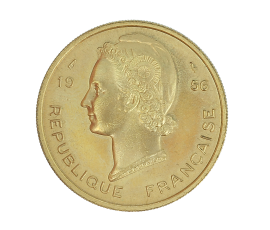 Essai,  Afrique Occidentale Française, 25 Francs, 1956, Paris, Aluminium - bronze, 1956, P13667