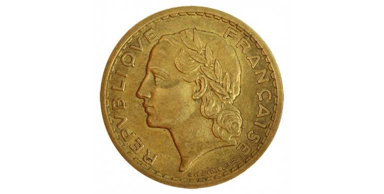 Monnaie, France , 5 francs Lavrillier, Gouvernement Provisoire, Bronze-aluminium, 1946,, P11181
