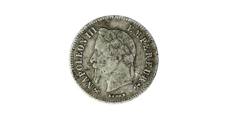 Monnaie, France , 20 centimes, Napoléon III, Argent, 1864, Bordeaux (K), P11186