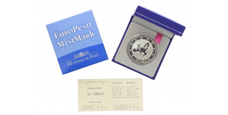 Monnaie de Paris, 1 € 1/2 BE European Mintmark - 50 ans du Parlement européen, Argent, 2008, Pessac, P14634