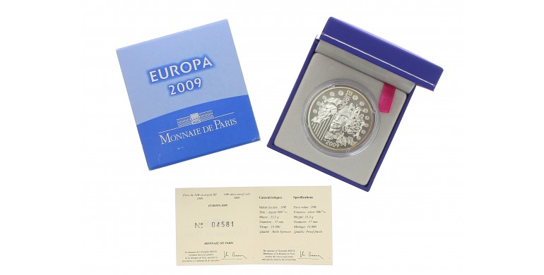 Monnaie de Paris, 10€ BE 20 ans de la chute du mur de Berlin, Argent, 2009, Pessac, P14642