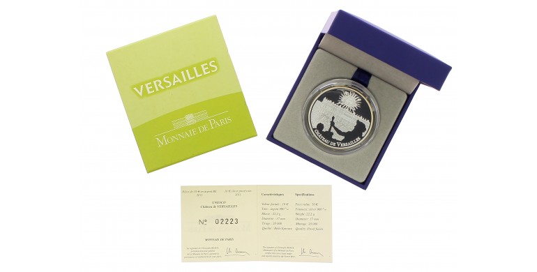Monnaie de Paris, 10€ BE Le Château de Versailles, Argent, 2011, Pessac, P14651