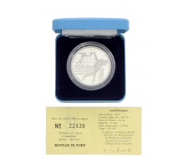 Monnaie de Paris, 100 Francs BE Patineurs de vitesse/Marmotte, Argent, 1990, Pessac, P14654
