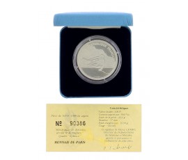 Monnaie de Paris, 100 Francs BE Skieur alpin de descente devant le Mont-Blanc, Argent 1989, Pessac, P14656