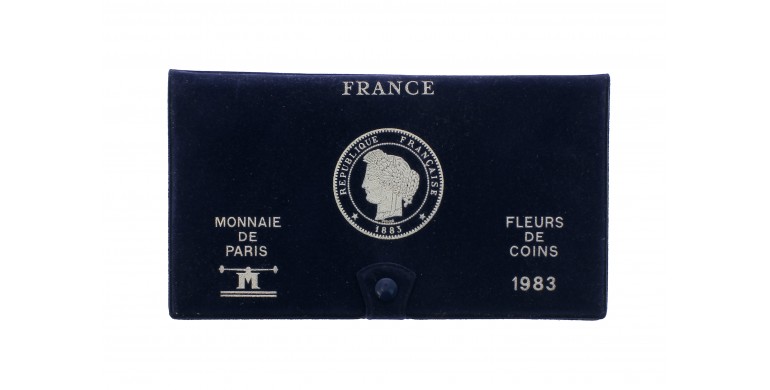 France, Coffret Série des pièces françaises FDC 1983, 11 pièces, C10386